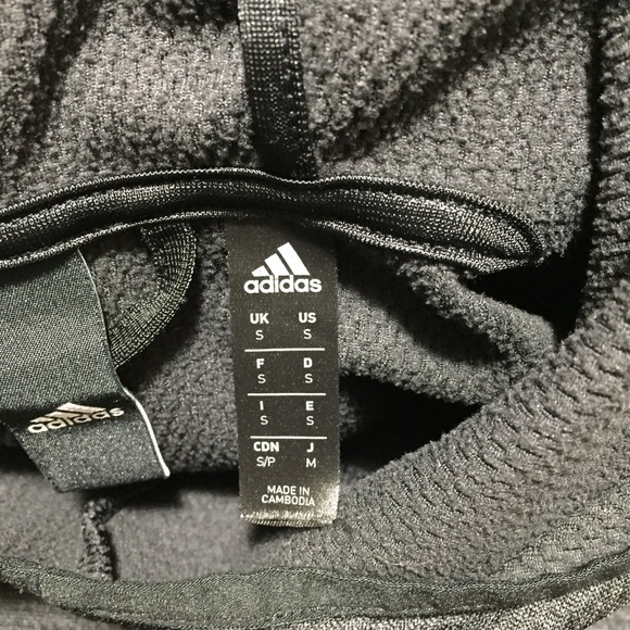 Adidas Climawarm Hoodie Men’s S Black Brand With The Three Stripes Lightweight - Picture 9 of 10